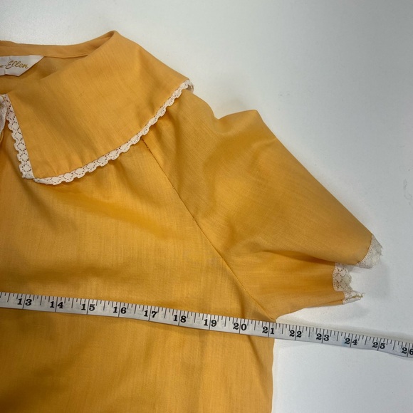 Vintage 60s 70s Orange and White Women’s Nightgown Dress - Picture 10 of 12